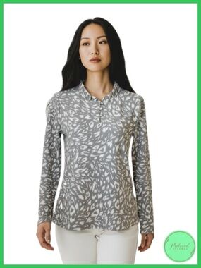 Ann Taylor Abstract Pattern Long Sleeve Top